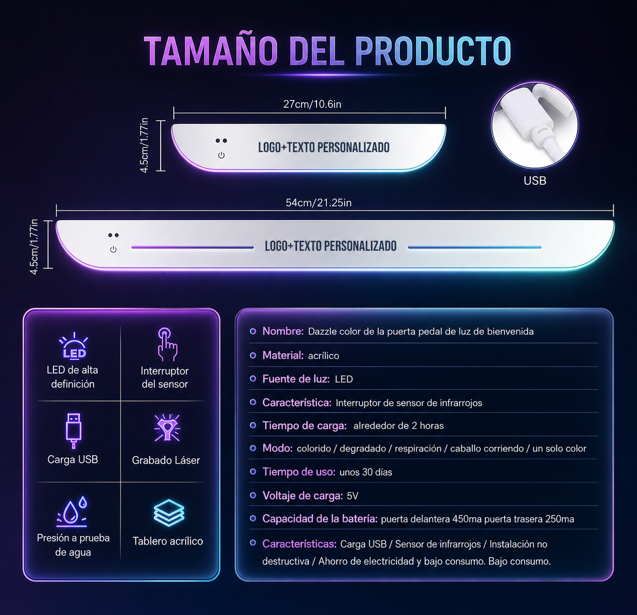 Personaliza tu Auto-Luz LED Única