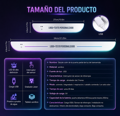 Personaliza tu Auto-Luz LED Única